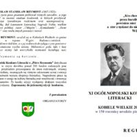 XI edycja Ogólnopolskiego Konkursu Literackiego "O Pióro Reymonta"